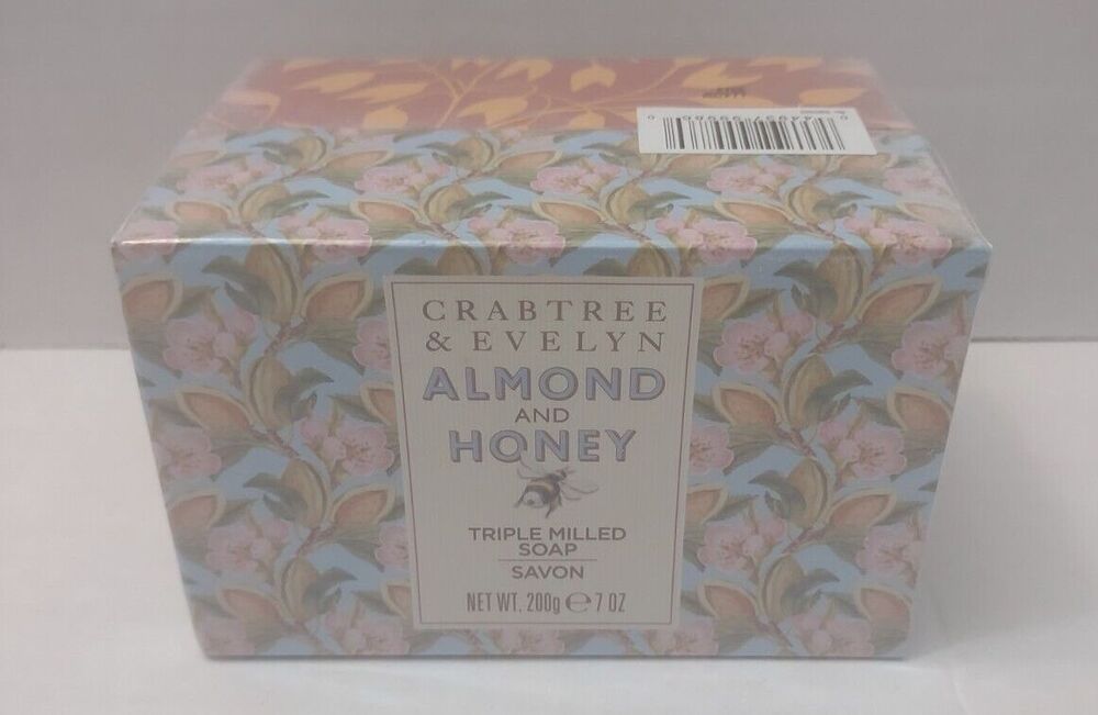 2 Crabtree & Evelyn Bar soap Almond & Honey + Oatmeal & Wheatgerm 7oz Jumbo Size